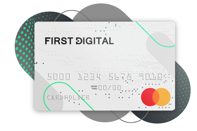 First Digital Credit Card with background accent design